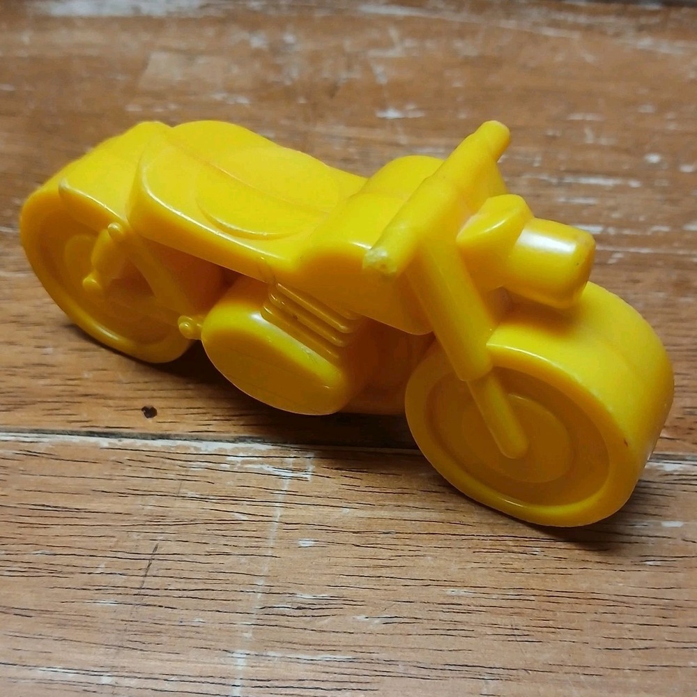 1970's Vintage Weebles Romper Room Camper Motorcycle Yellow Plastic